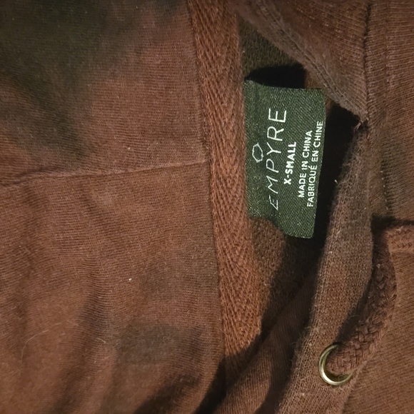 Empyre Maroon And Black Hoodie Sweatshirt Size Xsmall - Picture 3 of 4